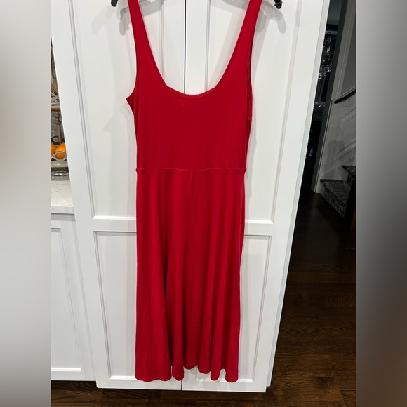 NEW Reformation Fit Flare Midi Tank Rou Knit Dress Pockets - Picture 5 of 5